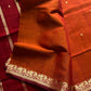 Vegan Silk Saree – Burnt Orange Handloom Art Silk