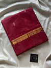 Vegan Silks | Chinnalampattu Saree – Maroon & Beige