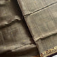 Vegan Silk Saree – Stone grey Handloom