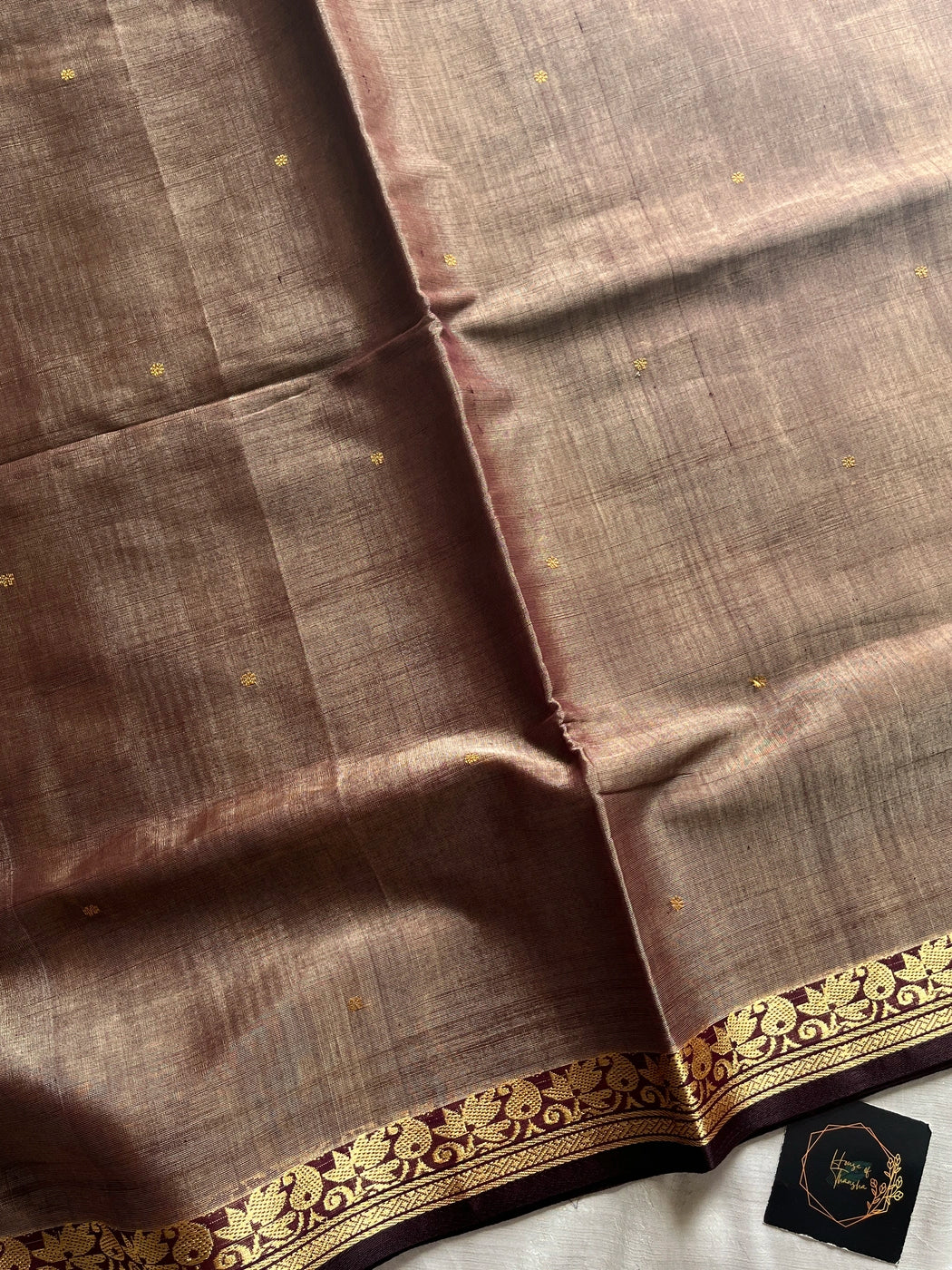 Vegan Silk Saree – Cocoa Mauve Handloom Art Silk