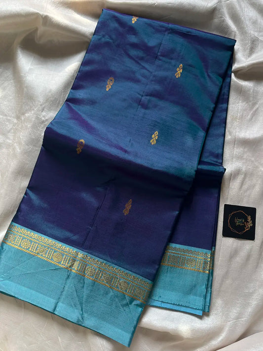 Vegan Silks | Chinnalampattu Saree – Royal Blue