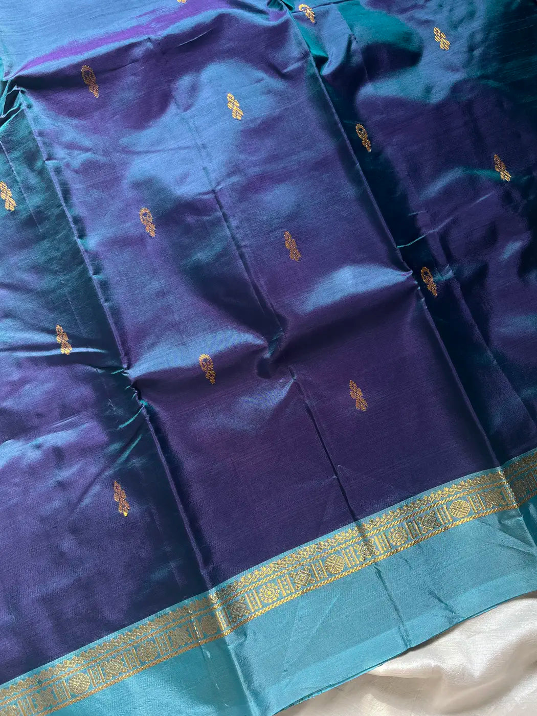 Vegan Silks | Chinnalampattu Saree – Royal Blue