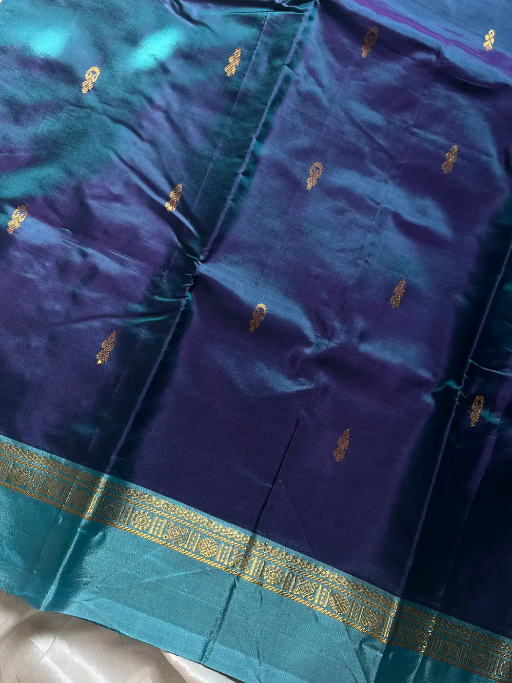 Vegan Silks | Chinnalampattu Saree – Royal Blue