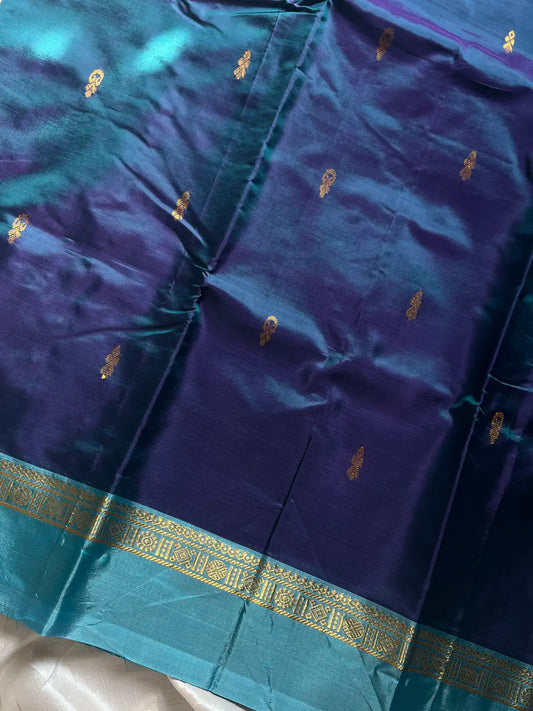 Vegan Silks | Chinnalampattu Saree – Royal Blue