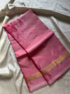 Vegan Silks | Chinnalampattu Saree – Pastel Pink