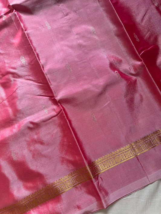Vegan Silks | Chinnalampattu Saree – Pastel Pink