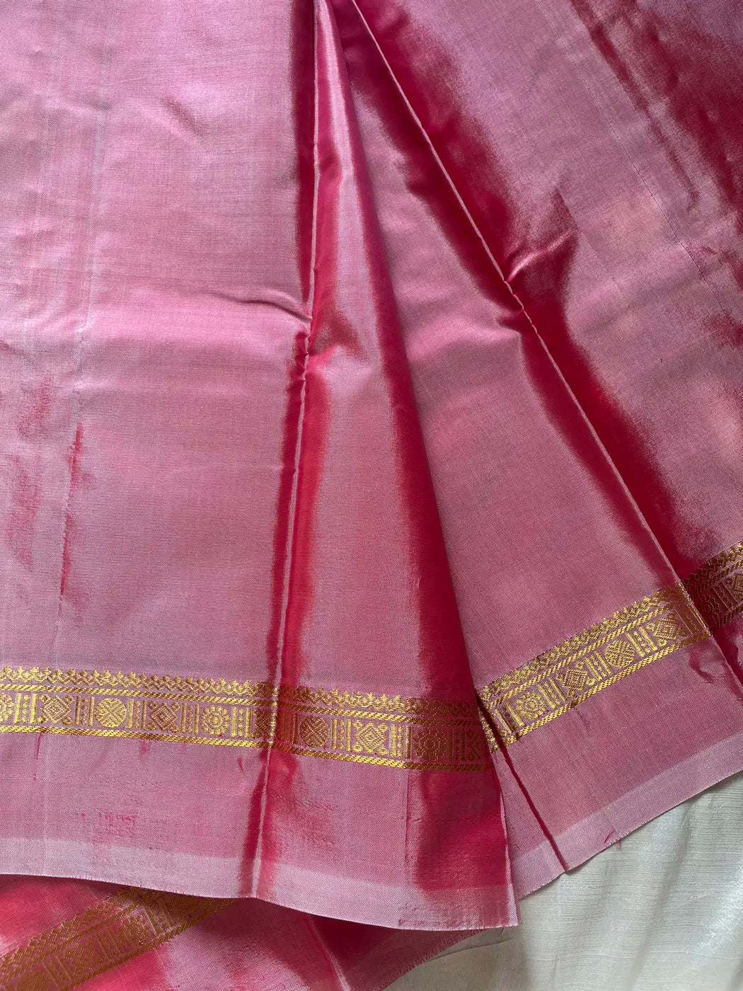 Vegan Silks | Chinnalampattu Saree – Pastel Pink