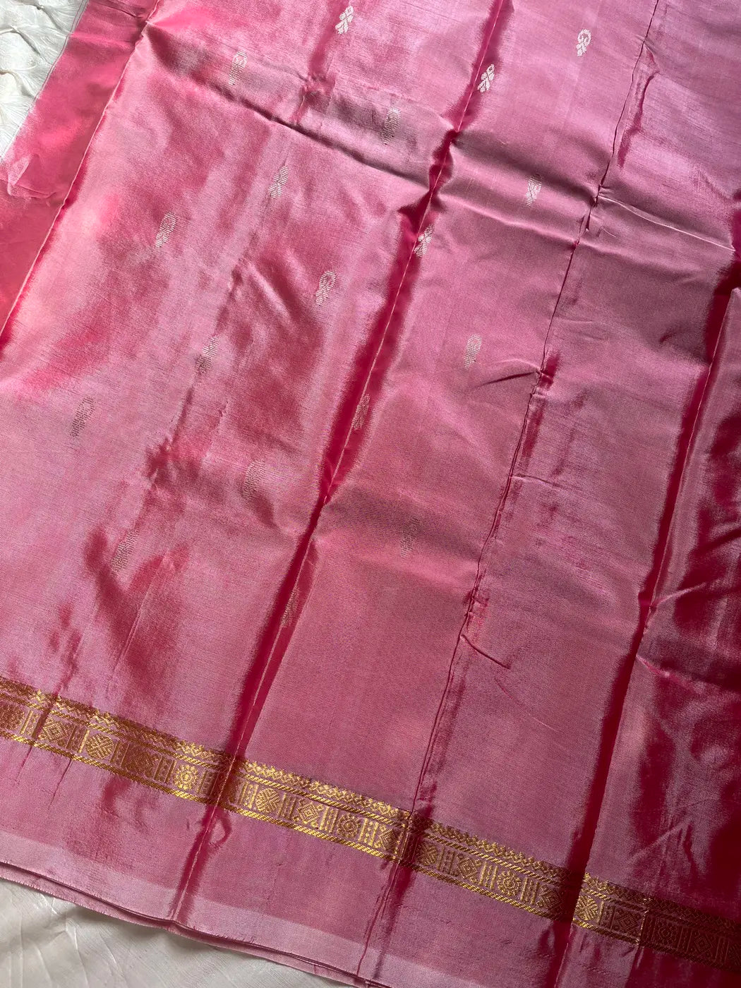 Vegan Silks | Chinnalampattu Saree – Pastel Pink