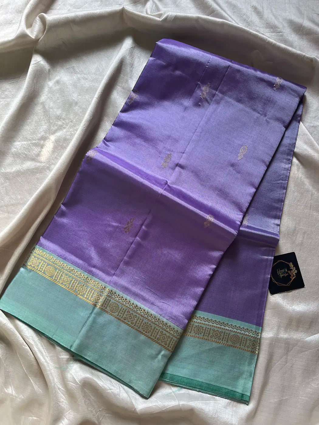 Vegan Silks | Chinnalampattu Saree – Lavender Mist