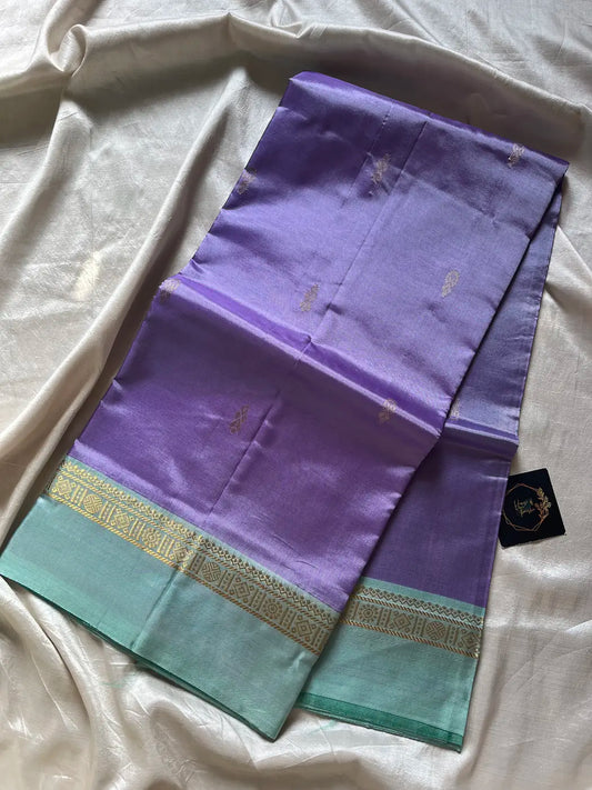 Vegan Silks | Chinnalampattu Saree – Lavender Mist