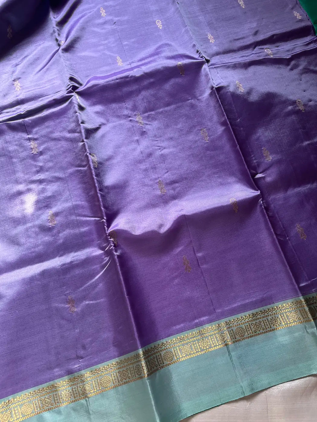 Vegan Silks | Chinnalampattu Saree – Lavender Mist