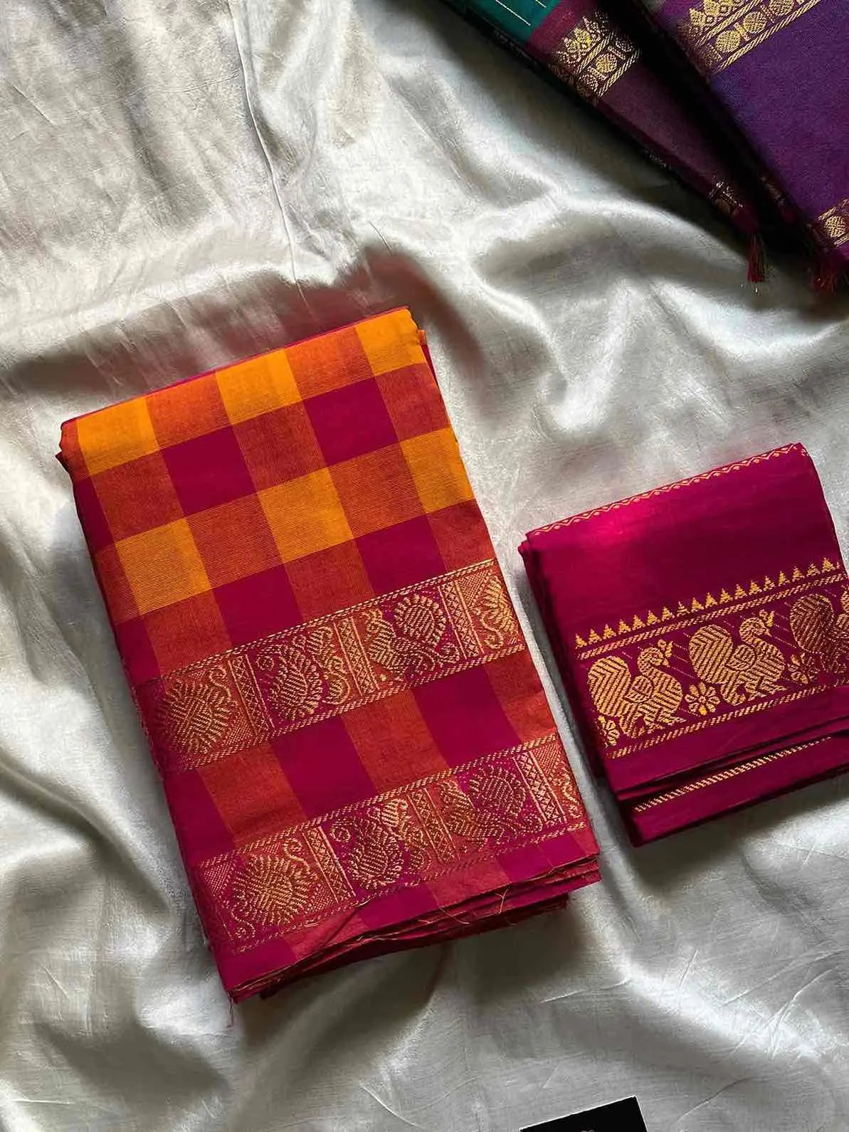 Chettinadu Cotton Saree | Kattam