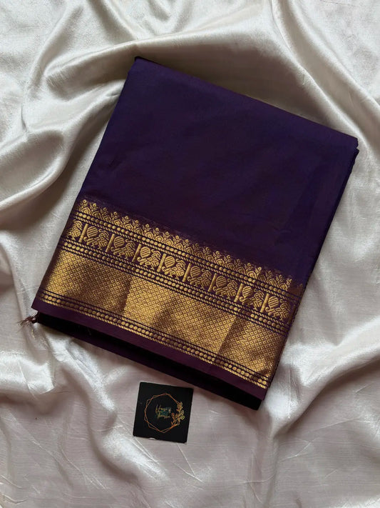 Subtle Weaves | Violet Kanchi Cotton Saree