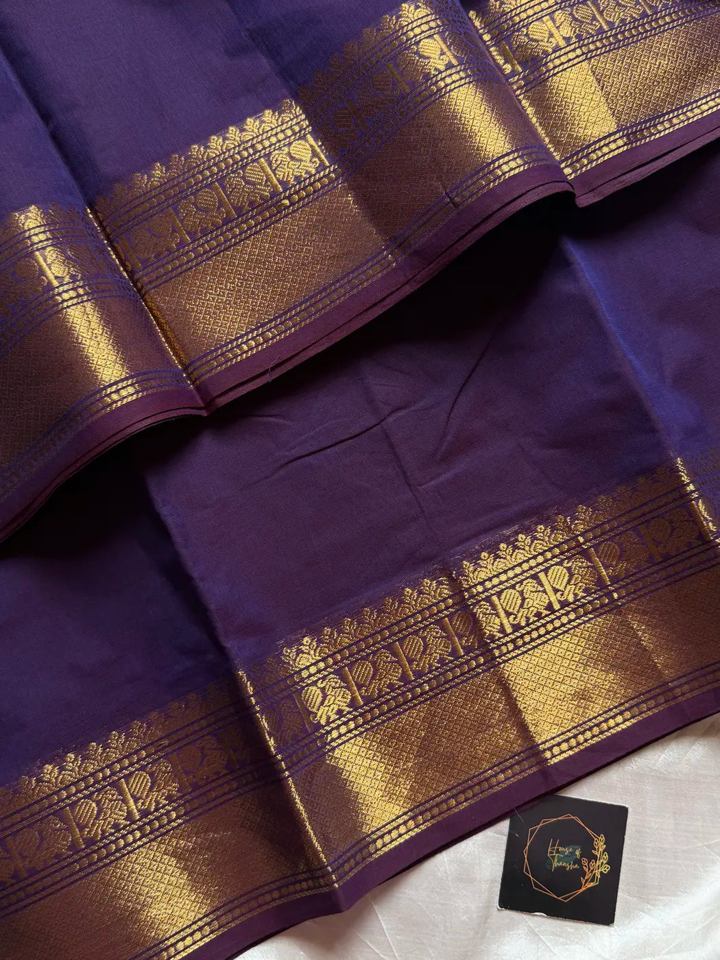 Subtle Weaves | Violet Kanchi Cotton Saree