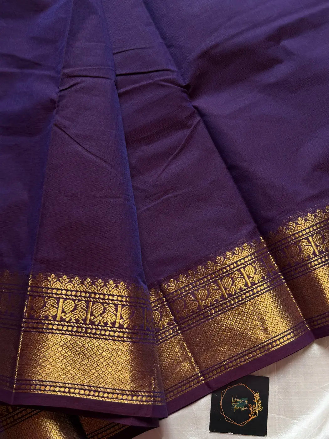Subtle Weaves | Violet Kanchi Cotton Saree