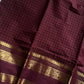 Kattam Edit – Brown Checked Chettinadu Cotton Saree