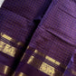 Kattam Edit – Purple Checked Chettinadu Cotton Saree