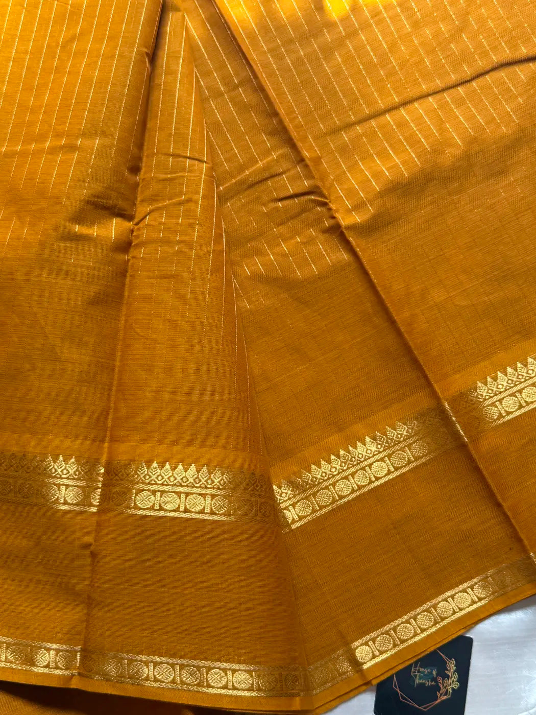 Zari Edition | Golden Yellow Kanchi Cotton Saree