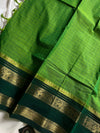 Kattam Edit – Green Chettinadu Cotton Saree