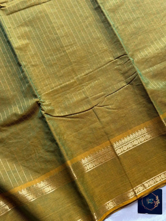 Zari Edition | Green Kanchi Cotton Saree