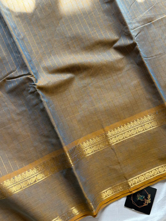 Zari Edition | Ash Kanchi Cotton Saree
