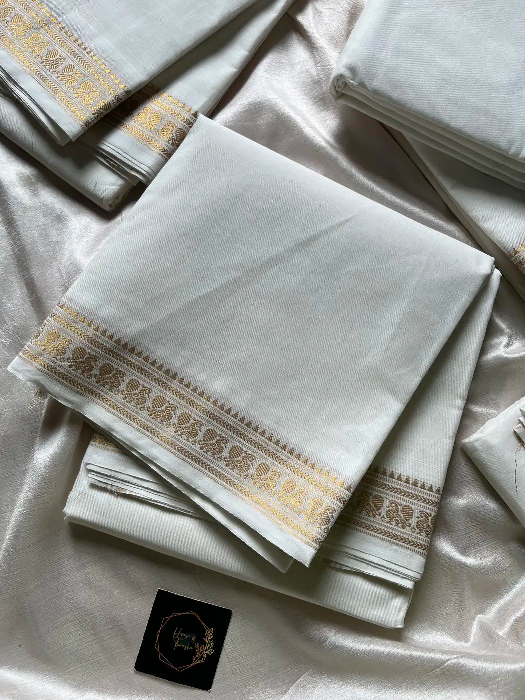 Minimal Border Edit - White Kanchi Cotton Saree