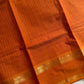 Zari Edition | Orange Kanchi Cotton Saree