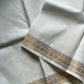 Minimal Border Edit - White Kanchi Cotton Saree