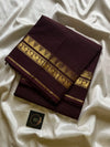 Vintage Looms | Coffee Brown Kanchi Cotton Saree