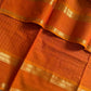 Zari Edition | Orange Kanchi Cotton Saree