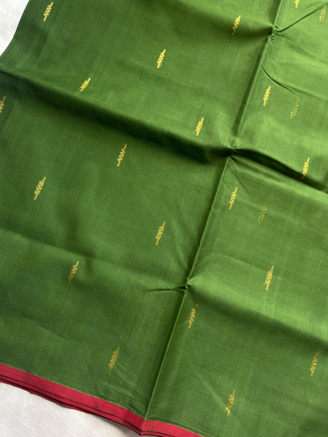 Vegan Silk Saree – Green Handloom Art Silk