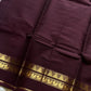 Vintage Looms | Coffee Brown Kanchi Cotton Saree
