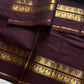 Vintage Looms | Coffee Brown Kanchi Cotton Saree
