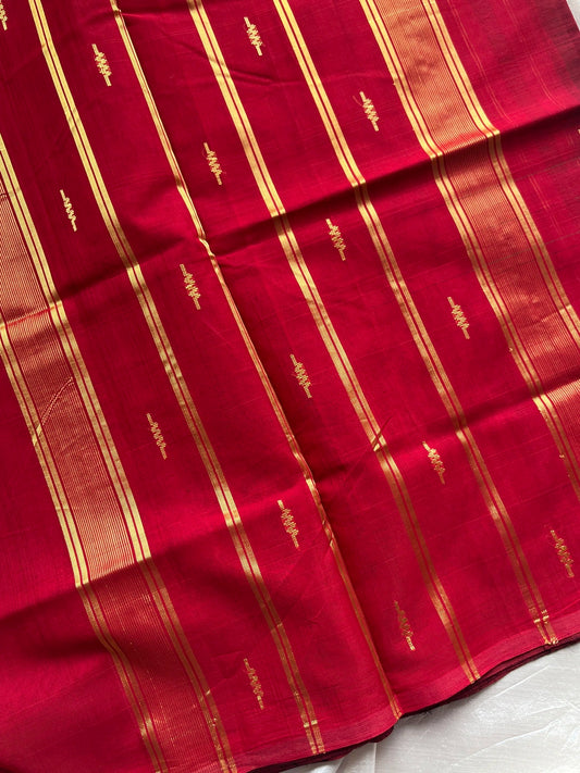 Vegan Silk Saree – Dark Green Handloom Art Silk