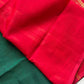 Vegan Silk Saree – Dark Green Handloom Art Silk