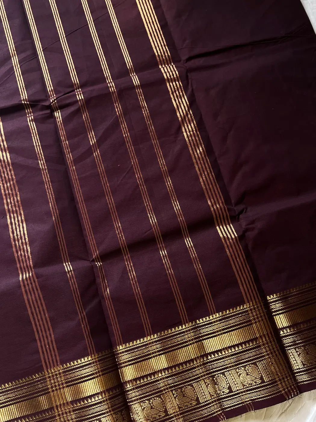 Subtle Weaves | Coffee Brown Kanchi Cotton Saree