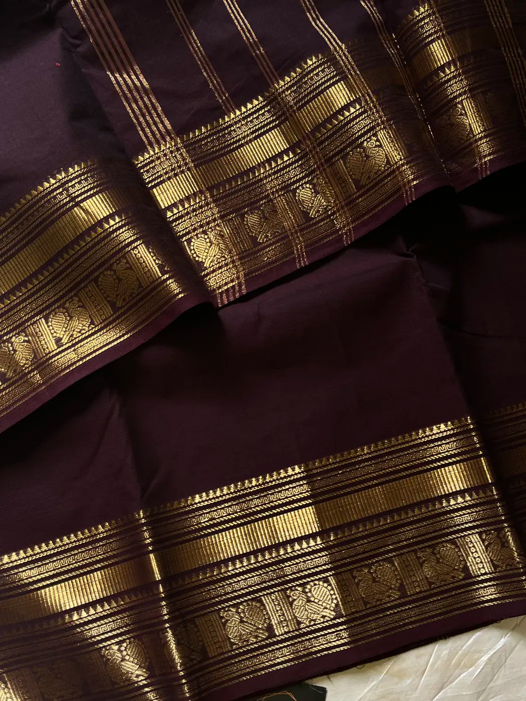 Subtle Weaves | Coffee Brown Kanchi Cotton Saree