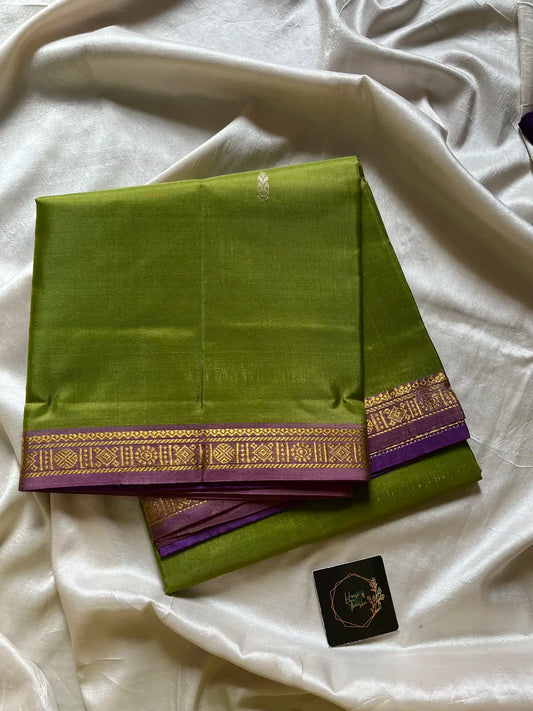 Vegan Silks | Chinnalampattu Saree – Tender Leaf