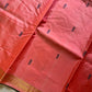 Vegan Silks | Chinnalampattu Saree – Peach & Green