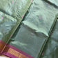 Vegan Silks | Chinnalampattu Saree – Sage Mist