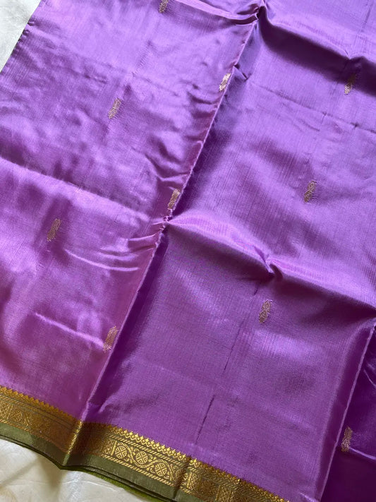 Vegan Silks | Chinnalampattu Saree – Lavender Bloom