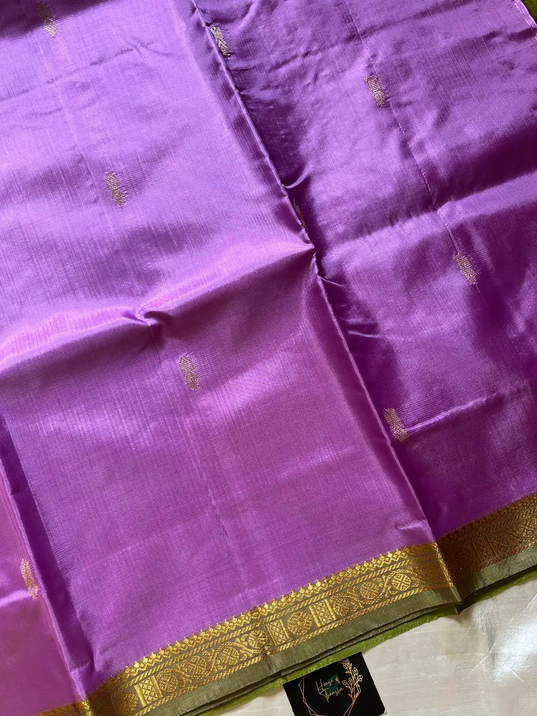 Vegan Silks | Chinnalampattu Saree – Lavender Bloom