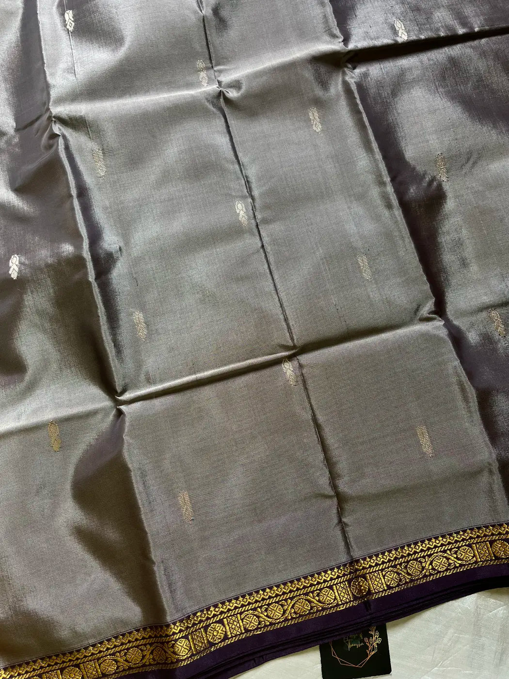 Vegan Silks | Chinnalampattu Saree – Stone Taupe
