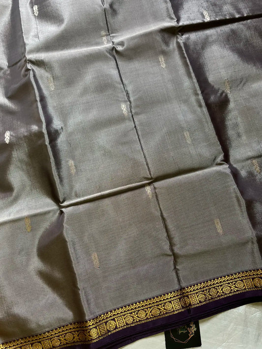 Vegan Silks | Chinnalampattu Saree – Stone Taupe