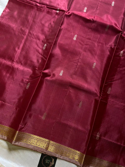 Vegan Silks | Chinnalampattu Saree – Ruby Wine