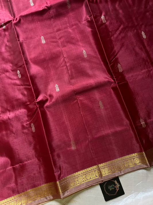 Vegan Silks | Chinnalampattu Saree – Ruby Wine
