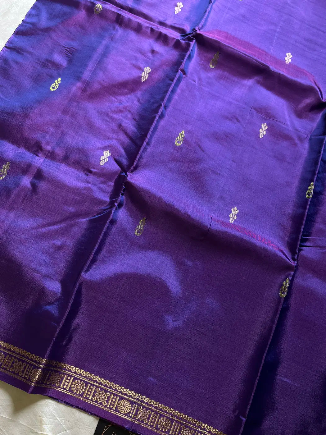 Vegan Silks | Chinnalampattu Saree – Royal Purple