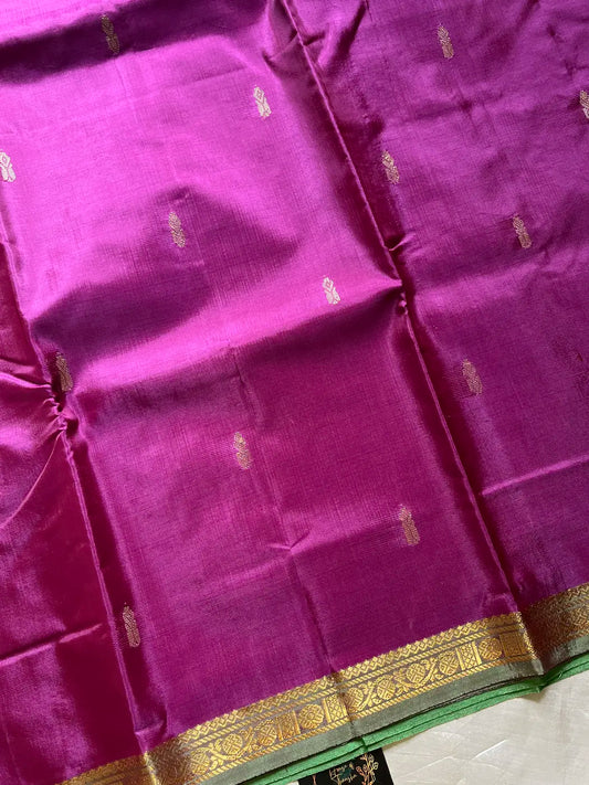 Vegan Silks | Chinnalampattu Saree – Mulberry Pink