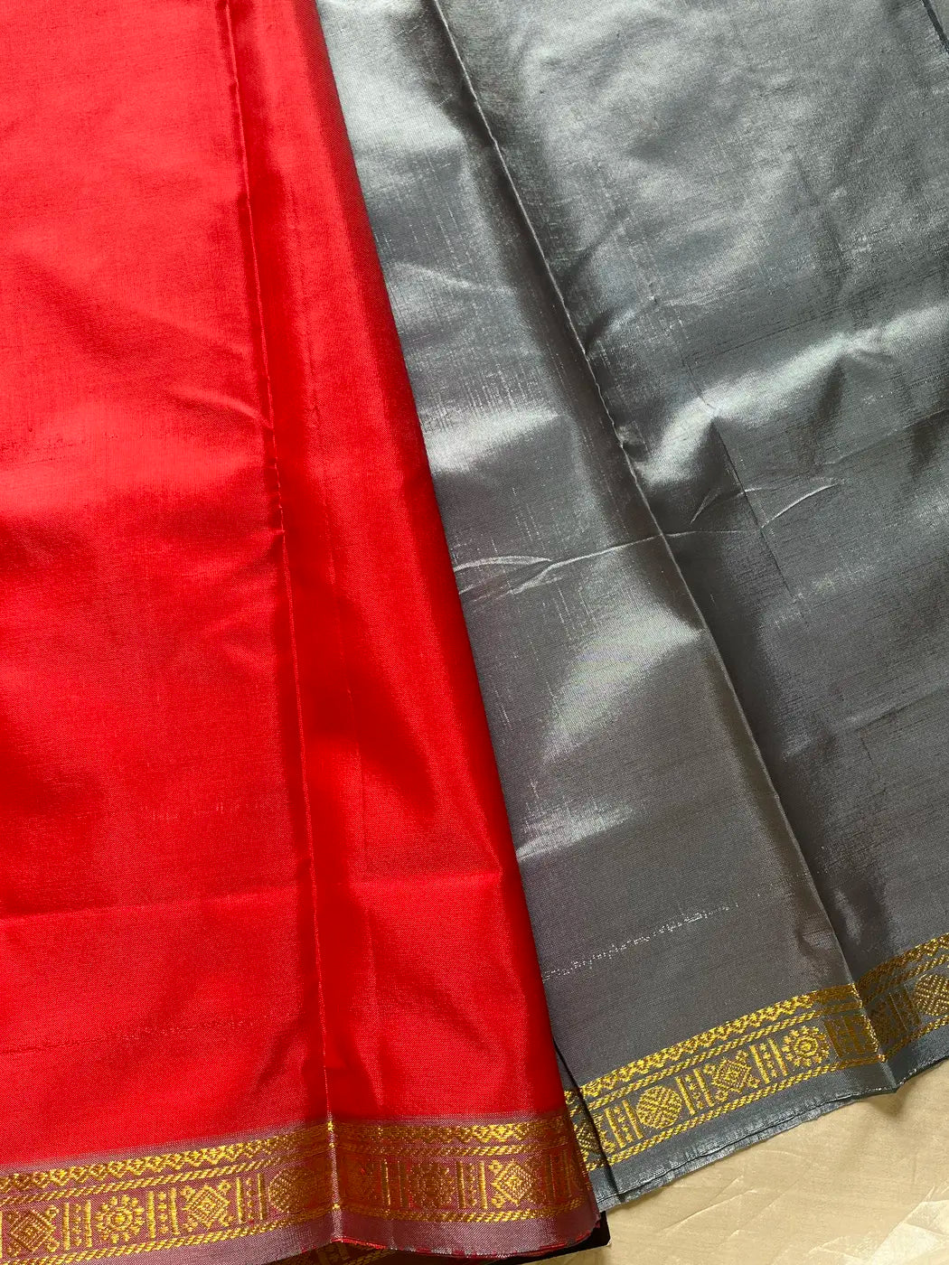 Vegan Silks | Chinnalampattu Saree – Ruby Scarlet