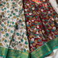 Maroon Chennuri silk saree with all-over pen Kalamkari designs and contrast blouse – House of Thansha